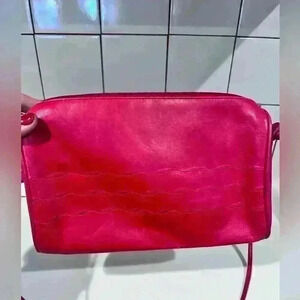 VINTAGE- Portofino Red Leather Small Crossbody- Excellent Condition